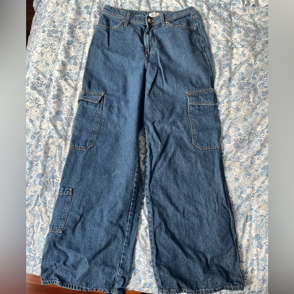 Forever 21 Premium Denim Cargo Pants